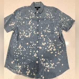 Forever 21 Men- Men's Oversized Short Sleeve Button-Down: